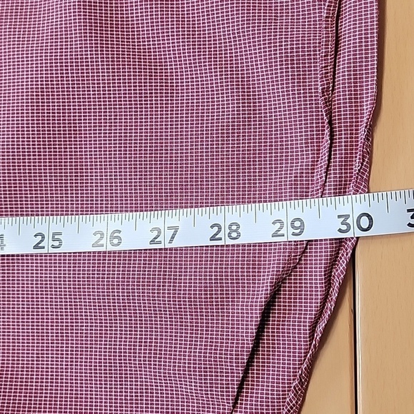 Brooks Brothers Size L (16-4) Burgundy & White Checkered Long Sleeve Button Down - Picture 8 of 11